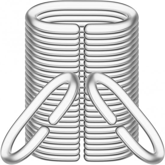 24 PCS Shower Curtain Rings, Plastic Clear Shower Curtain Hooks, C-Shaped Rings Hook Hanger for Shower Curtain Bathroom Window Rod 24PCS