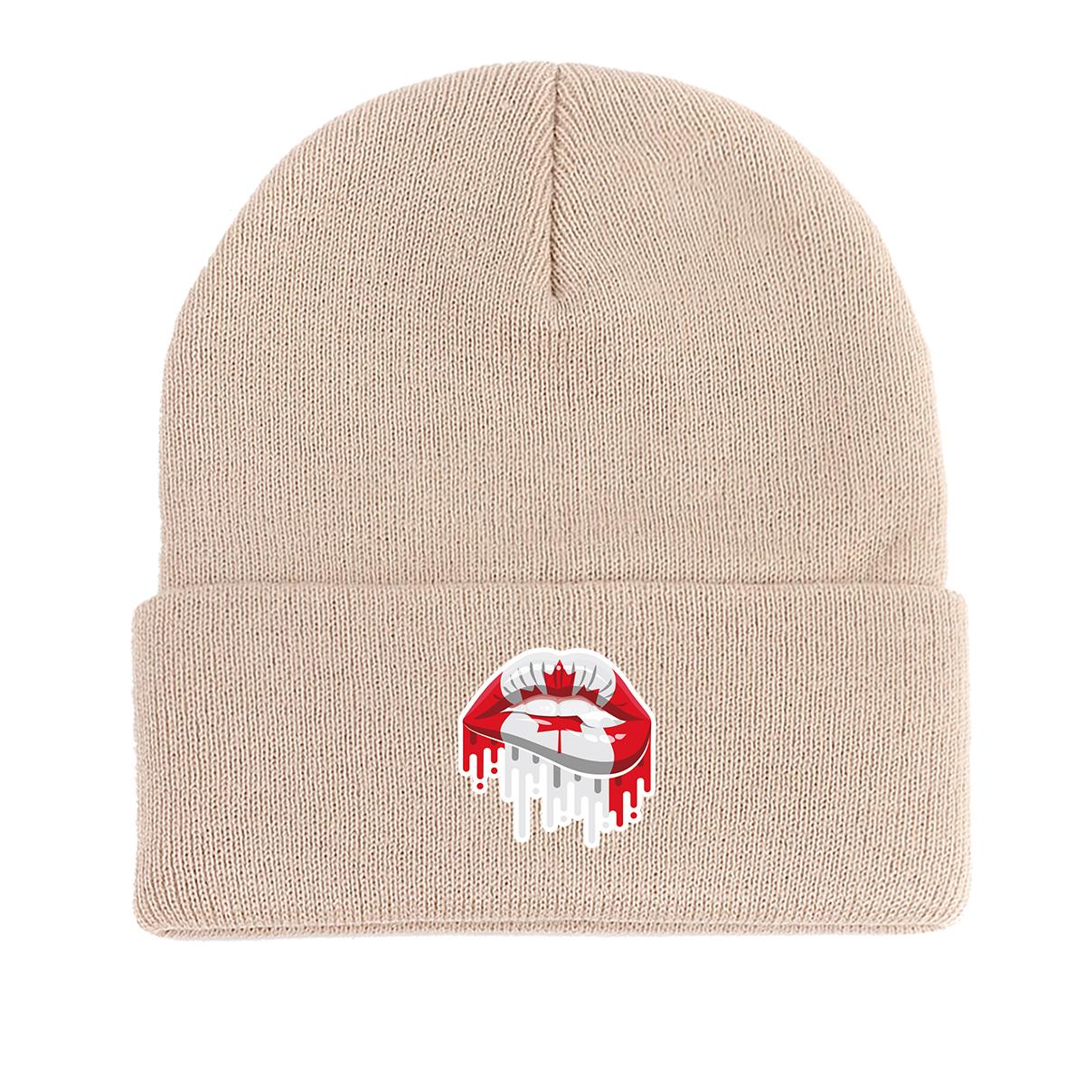 

Шапка-бини с принтом флага Канады, Патриотическая женская шапка, Ветрозащитная, Конфетного цвета, Спортивная, С помпоном, Вязаная шапка-бини as the picture бежевый