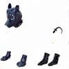 Dog Muzzle Set: K9 Slave Training Suit with Paws and Knee Pads for Male Training.