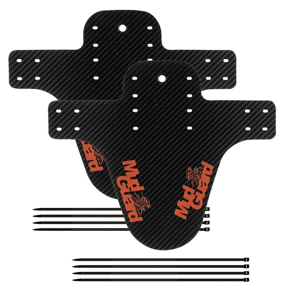 2 Piece Set Bicycle Fender Mountain Carbon Pattern Bike Mud Guard For Front Rear Wheel Mudguard Ultralight Cycling MTB Fender