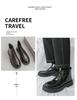 Men's Large Size High-Top Leather Shoes with Thick Soles, Height-Increasing, Autumn/Winter Fashion Trend Martin Boots