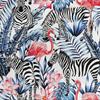 Royal Samt Stoff Polyester Zum Nähen - Motiv Safari Zebras