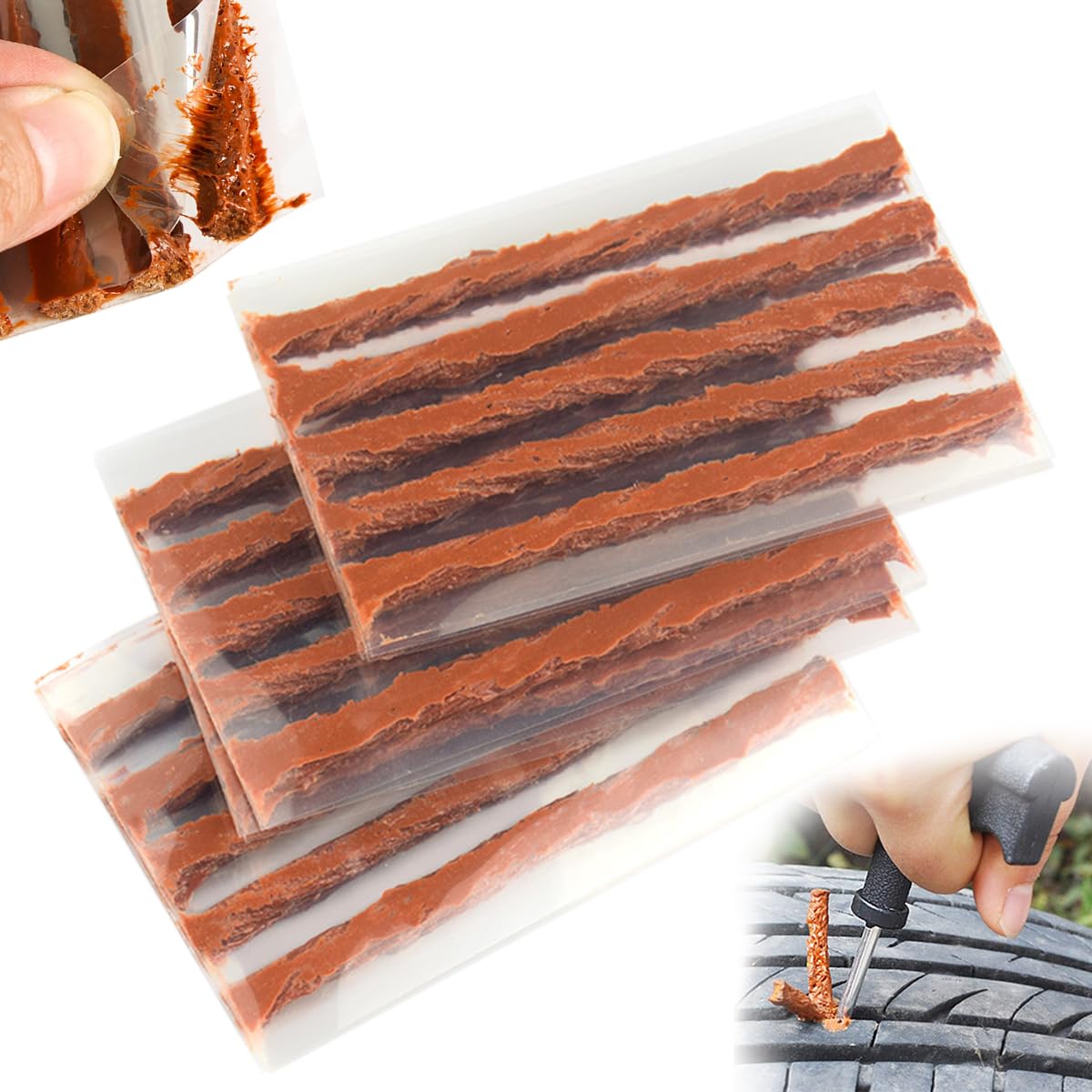 

Набор для ремонта проколов UrbanPulse, 20 шт. жгутов для ремонта бескамерных шин, герметизирующие полоски, гнезда, для автомобиля