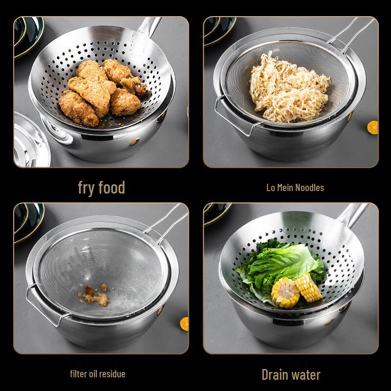 ZISIZ Extra Thick Stainless Steel Oil Pot with Lid