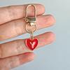 1PC Lobster Buckle Gift Metal Party 26 English Letters Keychain Marker Heart Shaped Red Love Keychain Design DIY Creativity