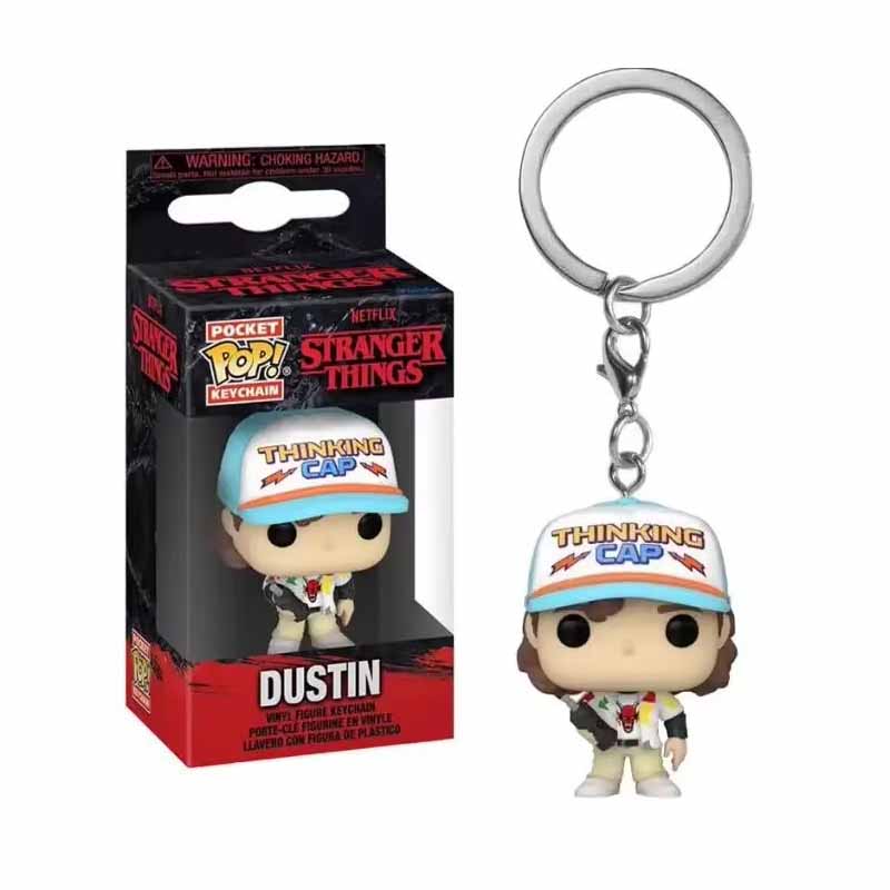 Funko Pop Pocket Pop Schlüsselanhänger Stranger Things Eleven Robin Barb Steve Dustin Schlüsselring Kette Modell Spielzeug Erwachsene Kinder Geschenk Spielzeug