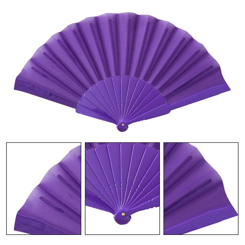 Plastic Bone Dance Fan Tai Chi Fan Yoga Kung Fu Performance Hand Folding Stage Fan Chinese Chinoiserie Wedding Party Decor