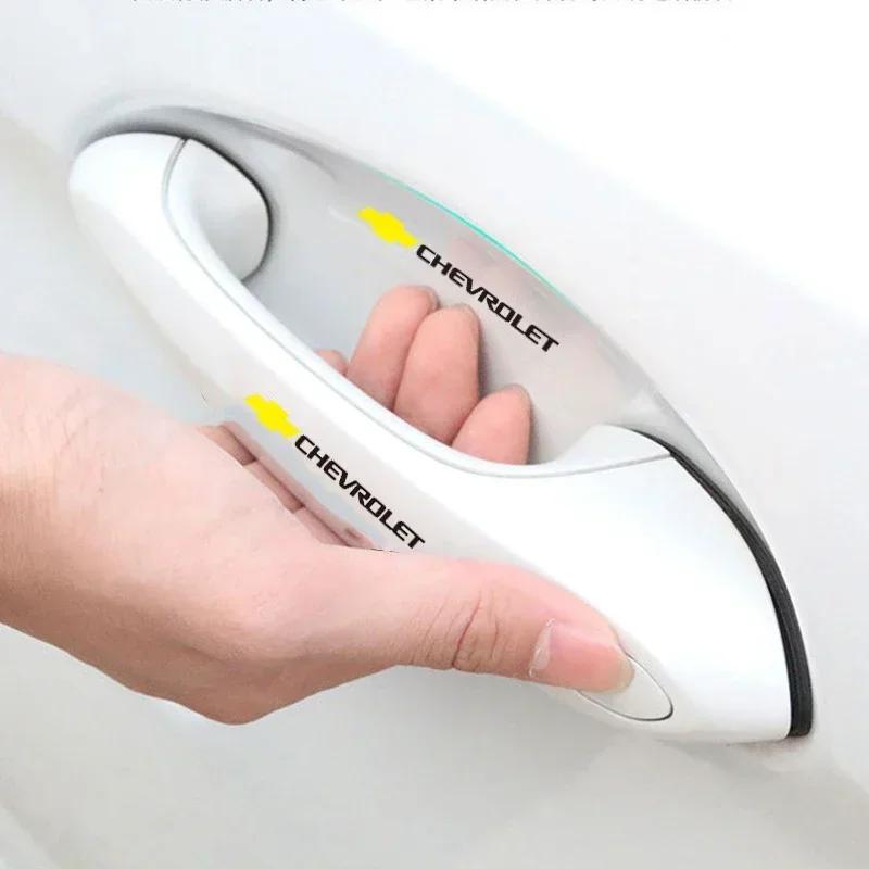 8pcs Car Decals Door Handle Bowl Protective Stickers for Chevrolet Silverado AVEO CAPTIVA CRUZE IMPALA MALIBU SPARK Corvette