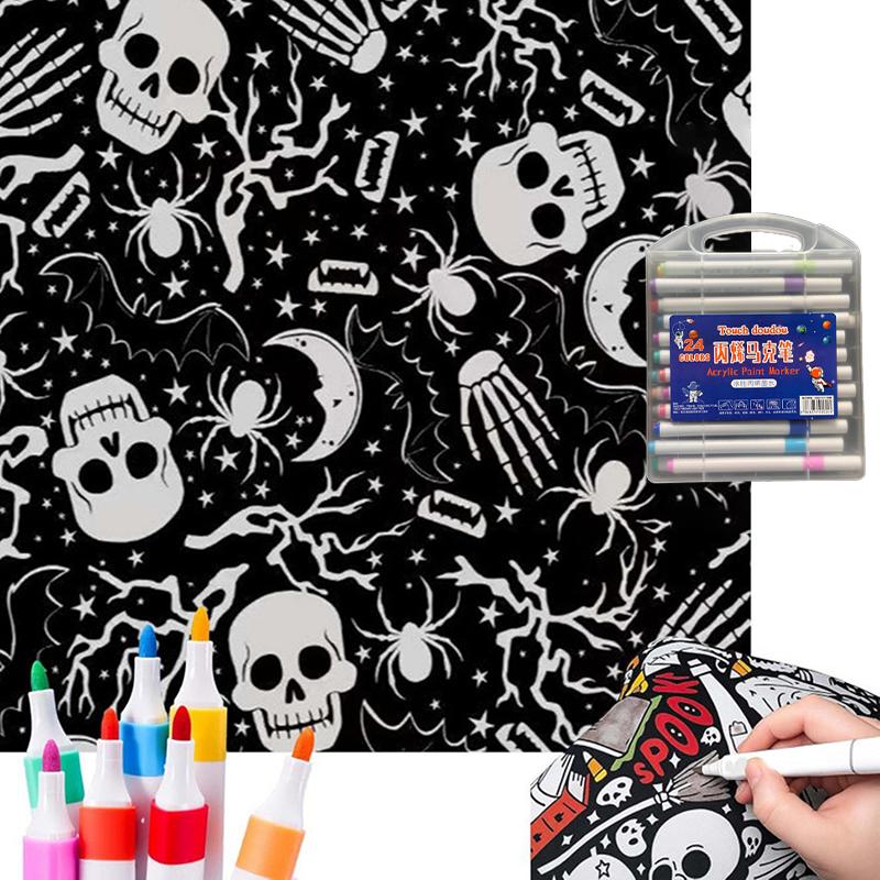 Diy Coloring Blanket With 24 Markers Color Your Own Cozy Velvet Throw Blanket For Kids Adults Creative Gift For Home Decor