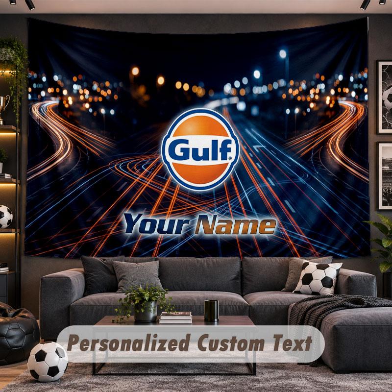 Wall Hanging Tapestry Custom NameGulf Pattern Personalized Printed Fabric Wall Decor