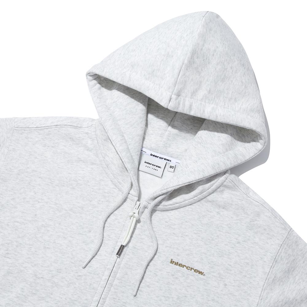 Intercrew Signature Logo Two-Way Zip-Up Oatmeal Ity3Dh31Got