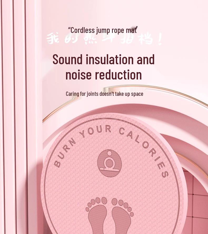 Geräuschloses, rutschfestes, stoßdämpfendes, kabelloses Springseil & Yogamatte