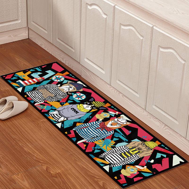 Absorbent Non-Slip Kitchen Floor Mats - Washable, Dirt-Resistant Door Mats for Home Entrances