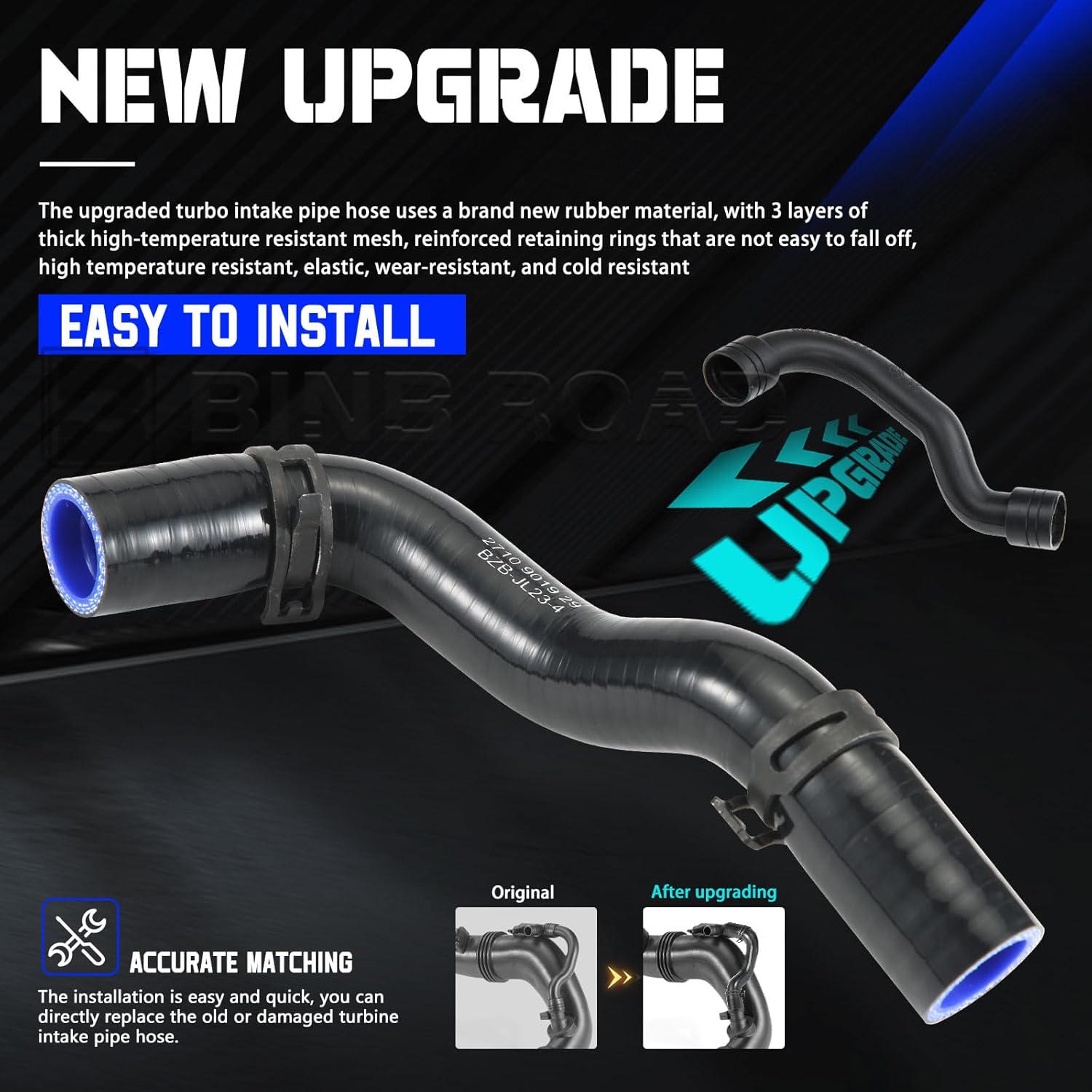 

Turbo Intake Pipe Hose 2710901929 Compatible with Mercedes Benz C180 C200 C350 E200 E350 SLK200 M271 W204 W212 R172