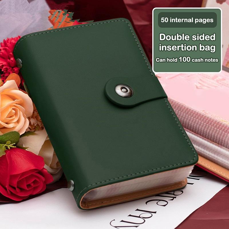 Banknote Storage Book Made Of Pu Material, Can Hold 100 Banknotes, With Banknote Photos, Stamps, Bank Card Storage Book