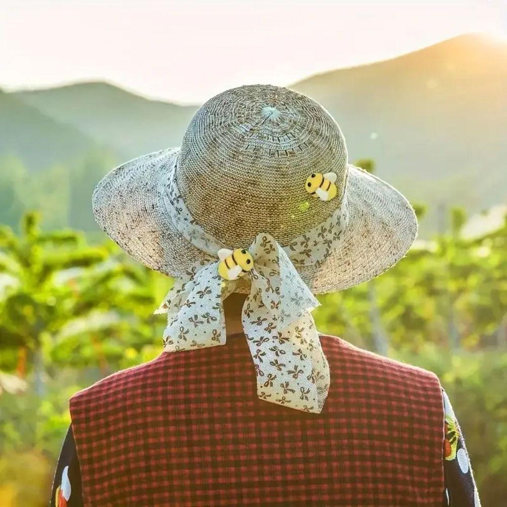 10pcs Yellow Artificial Bees Crafts Felt Ball Mini Bee Wool Felt Little Bee  Clothing Decor