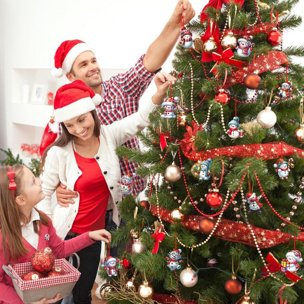 Festive Home Decor Holiday Decoration Pendant Festive Christmas Snowman Ornaments for Tree Home Decor Cartoon Snowman Hanging