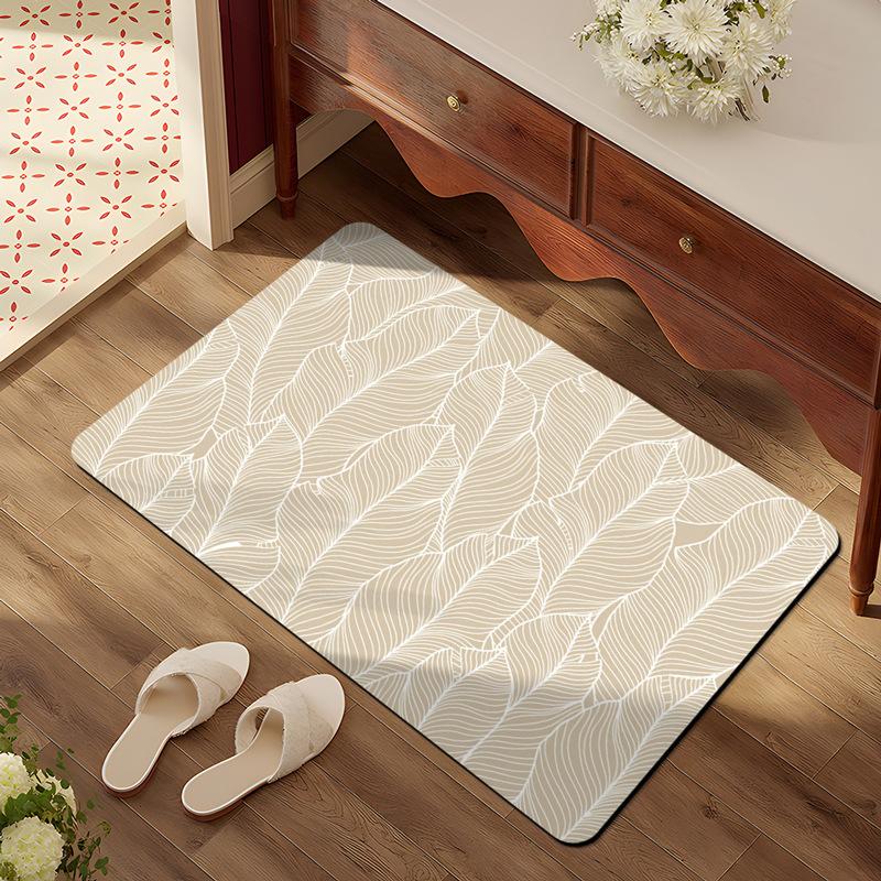 Floor Mat for Household Bathroom Quick Drying Water Absorption Anti Slip Foot Mat for Bathroom