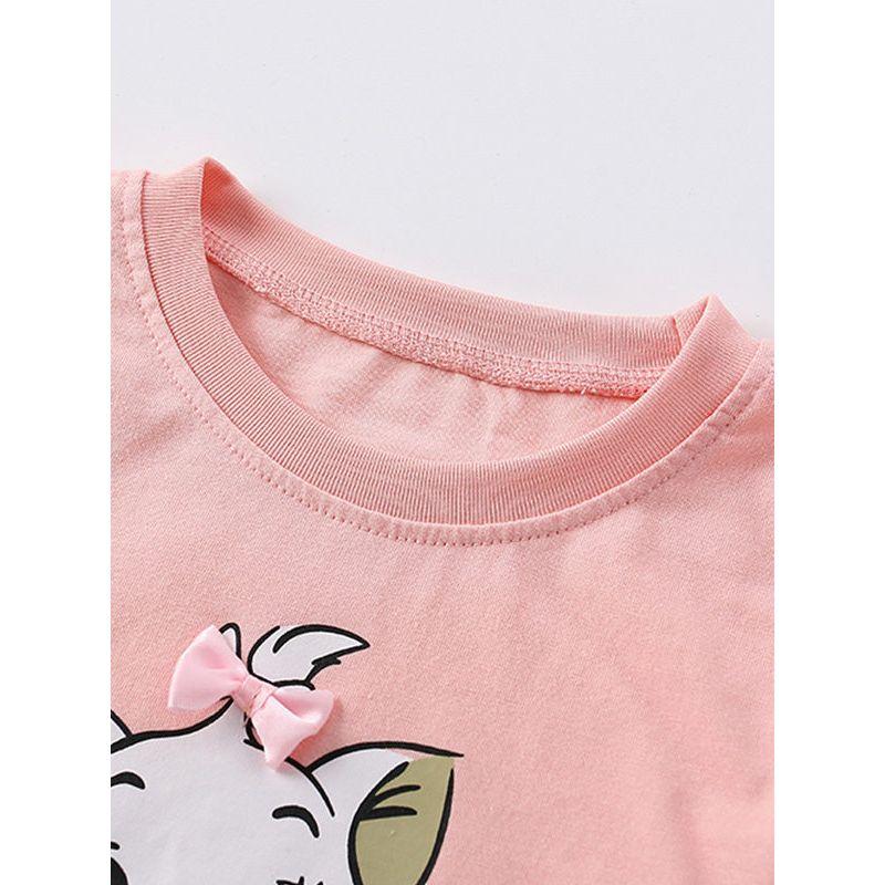 Children's Suit Forestkingdom Brand Children's Clothing New Style Girls' Short-Sleeved T-Shirt and Shorts Suit