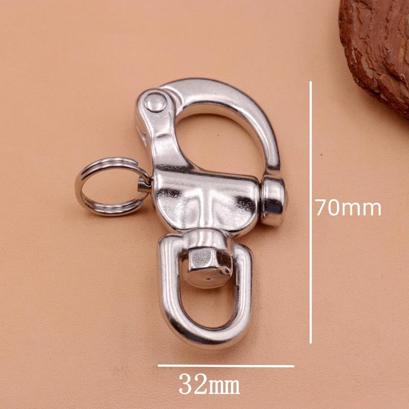 Stainless steel 316 ring rotating spring release buckle, hand pulled quick release release release buckle, marine yacht accessor