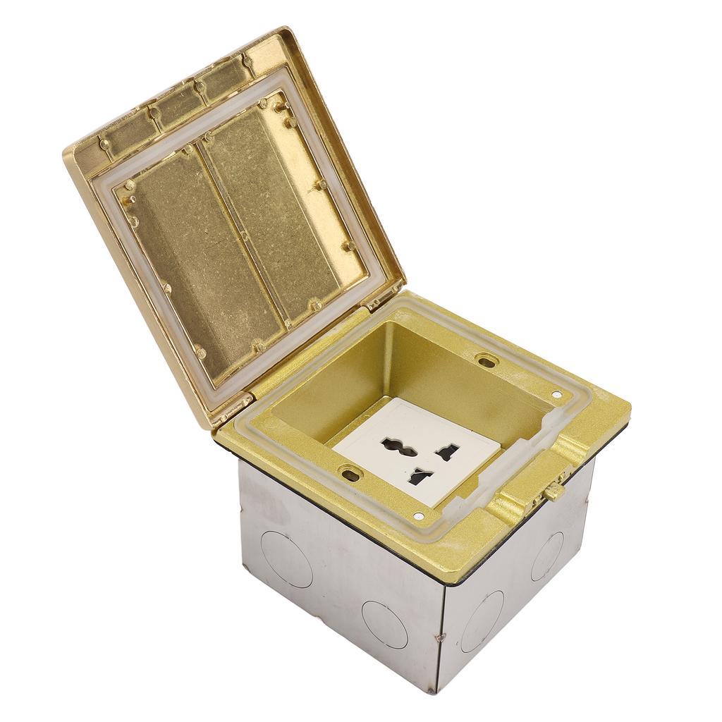 Concealed Floor Socket Brass Space Saving Flame Retardant Heat Resistant Universal Socket 250V