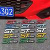3D Metal STLine ST ST Turbo Logo Emblem Decal Front Grill Fender Side Badge Sticker for Car Accessories