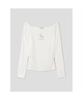 Graphic Off-Shoulder T-Shirt White