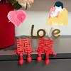 1/2Pcs Red Chinese Wedding Decorations Joint Movability Double Happiness Ornaments  New Year