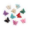 10pcs 14x16mm Acrylic Butterfly Charms Pendant Alloy Metal Back For Necklace Bracelet DIY Jewelry Making Accessories Findings
