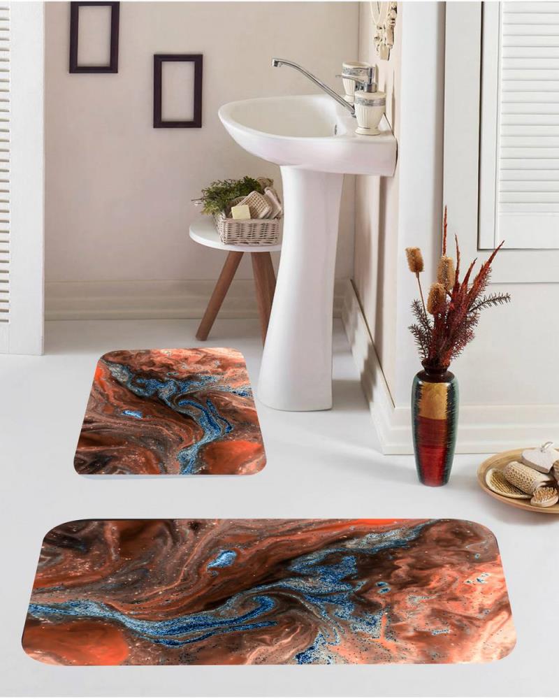 Mosimoso Home BM003 Digital Printed Dot Sole Bath Mat