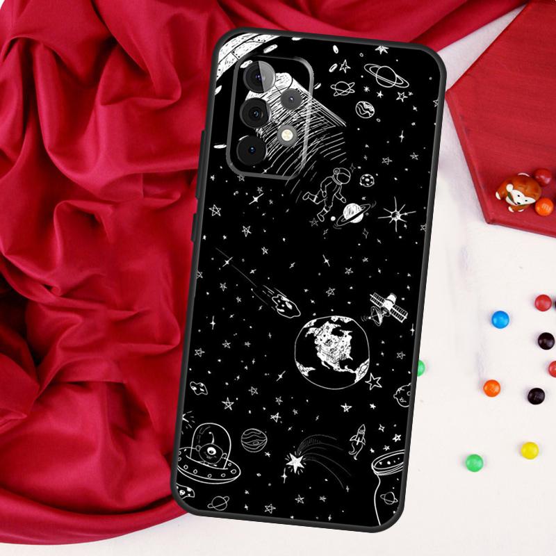 Aesthetic Space Stars Planet For Samsung Galaxy A52 A32 A22 A54 A14 A16 A26 A36 A56 A55 A35 A05 A06 A15 A53 A33 A13 Case