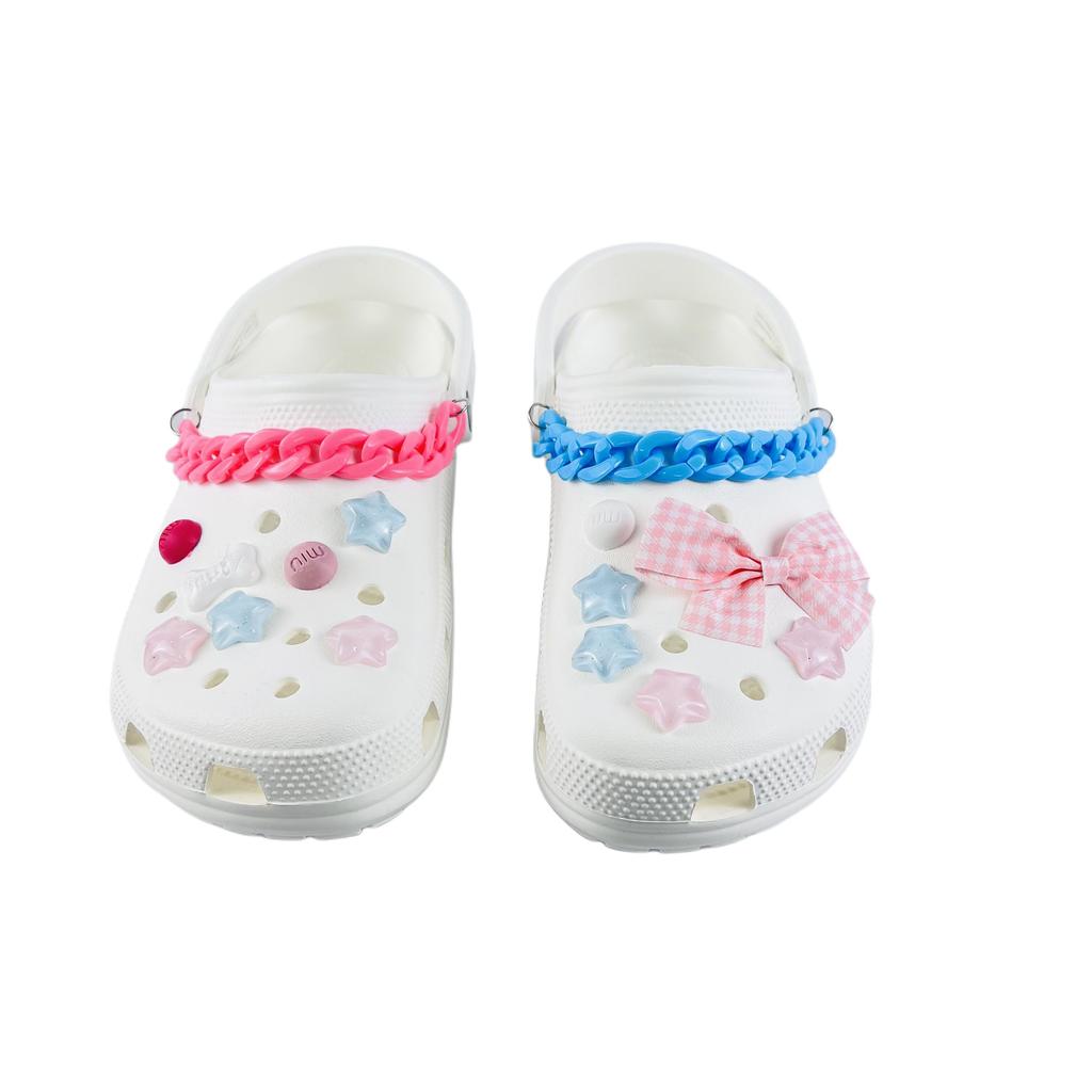 Crocs Classic clog EVA Blue Pink Dream Casual Versatile Fashion Trend Hole Shoes Unisex White