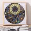 Handgemaakte Klok Speciale Vorm Kristal Diamant Schilderen Wandklok Borduurwerk Woonkamer Decoratie Bloem Mandala Klok Leverancier