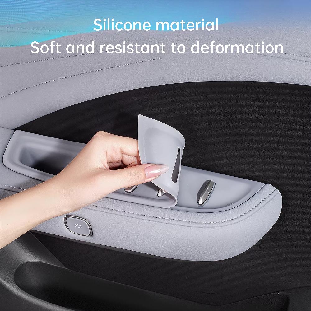 For Nissan N7 Primera Car Door Handle Silicone Mat Window Lifter Panel Switch Button Protective Pad Interior Accessories