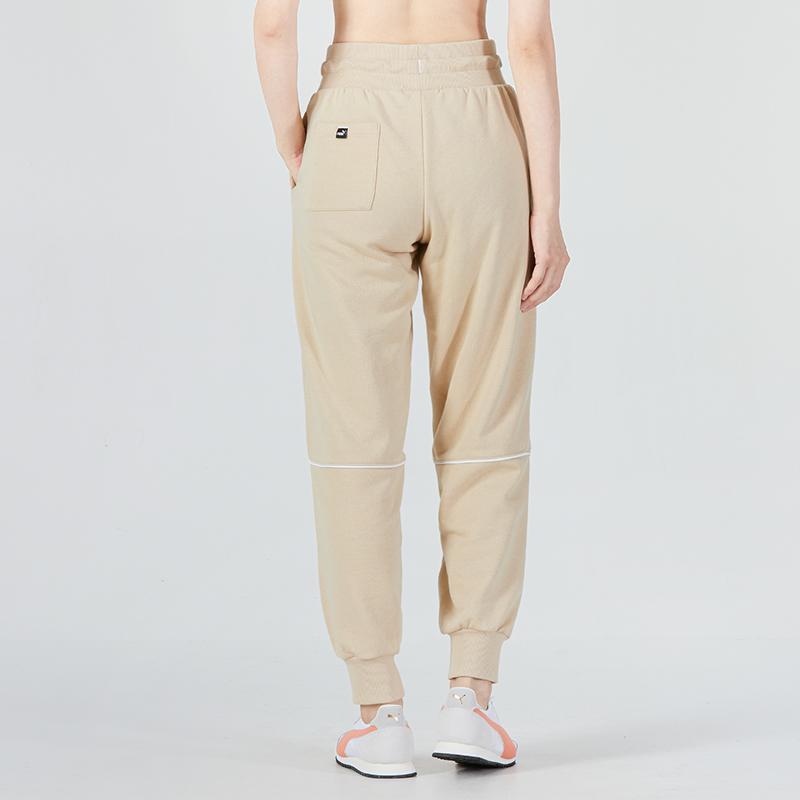 Puma Power Colorblock High-Waist Logo Jogger Pants Women Bottoms Nude 673486-67