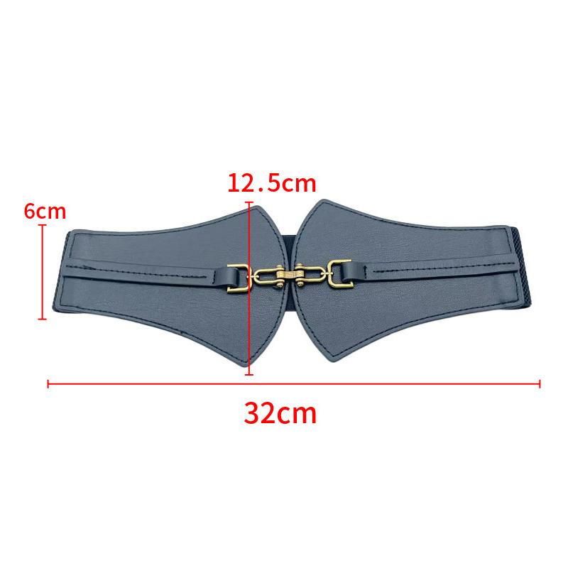 Vintage Pin Buckle Wide Leather Belt Elastic Corset Ladies Dress Suit Waist Belt For Women Waistband Gift