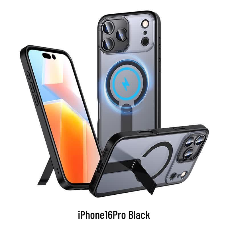 CAXITON Magnetic Clear Case with Kickstand for iPhone 16 Pro