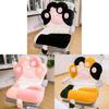 Cozy Plush Cartoon Cat Paw Office Lumbar Cushion For Home And Work Comfort