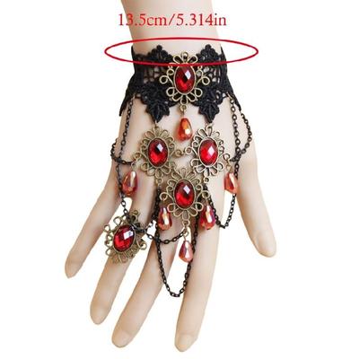 Hand Chain Halloween Gothic Ornament Rhinestones Fringe Hand Chain Punk Hobby