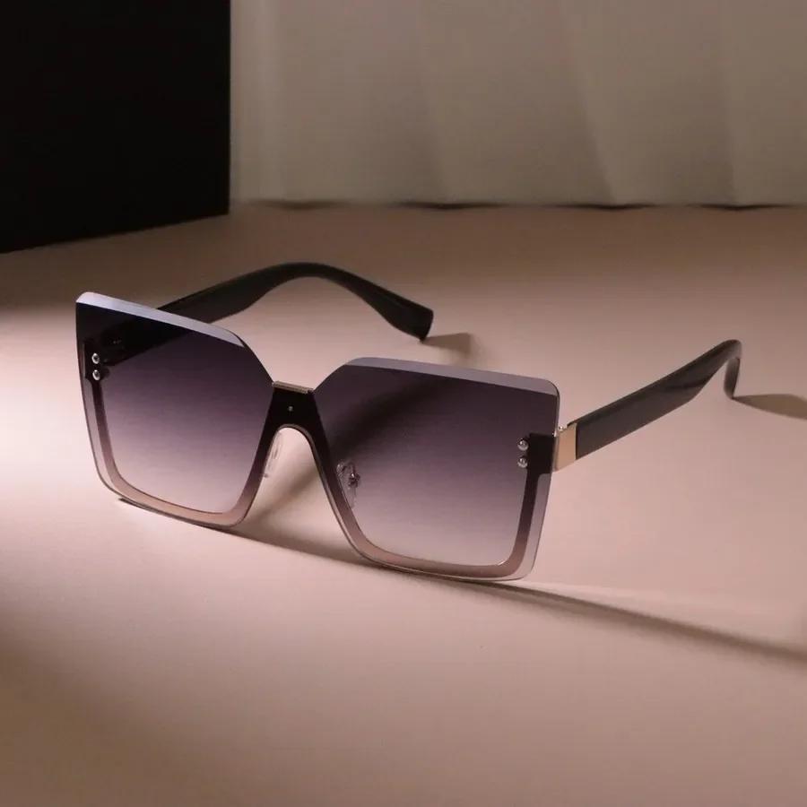 

Big Frame Unisex Square Sunglasses Women Men Brand Designer Colorful Sun Glasses Female Male Colors Mirror Other