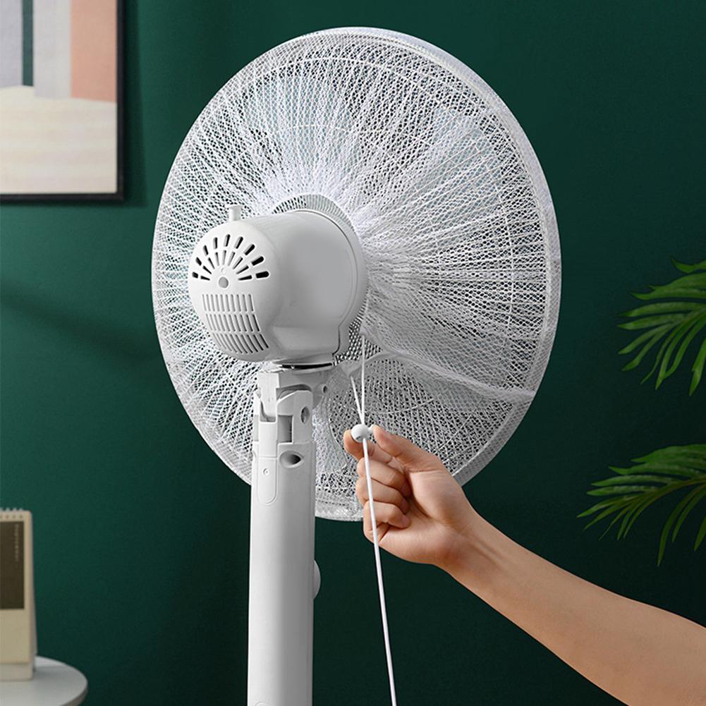 Fan Dust Cover Anti-Pinch Hand Protection Mesh Cover Dustproof Stand Fan All Inclusive Floor Mesh Cover Household Supplies