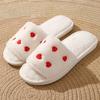 Winter Women Heart Slippers for Home Fur Furry House Slides Men Indoor Floor Soft Sandals Couples Comfortable Cute Flip Flops