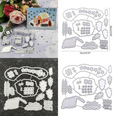 Starry Christmas House Metal Cutting Dies Stencil DIY Scrapbooking Album Paper Card Template Mold Embossing Craft X3UC