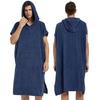 Microfiber Hooded Poncho Towel - Quick-Dry Changing Robe for Swimming, Surfing, and Beach for Men & Women