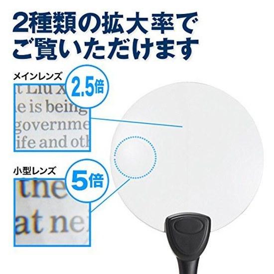 Sanwa Direct Stand Loupe Magnifying Glass LED Light Clip-Compatible Crafting Plastic Models 400-CAM019