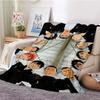 Coperte a Quadri Anime Pallavolo Haikyuu Decorazione Peluche Pile Corallo Coperte Morbide da Lanciare per Letto Viaggio Trapunta Manga Miya Atsumu