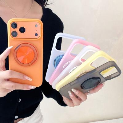 Macaron Farbe Jelly 360 Halterständer Für Magsafe Handyhülle für iPhone 17 16 15 14 13 Pro Max Air Stoßfeste Silikonhülle