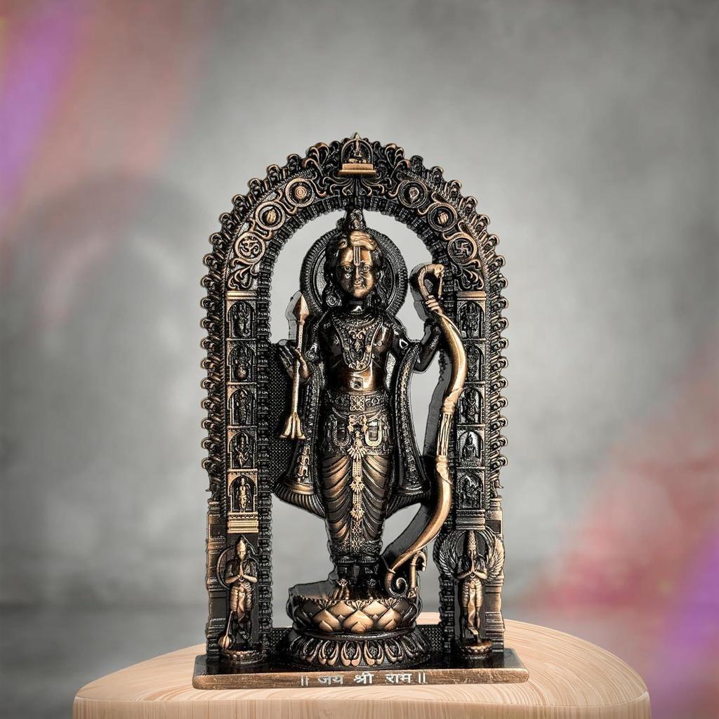 Artbiz Metallkollektion Ram Lalla Murti | 6 Zoll Kupfer Lord Ram Idol für Heimtempel | Ayodhya Shri Ram Statue