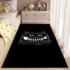 Black Cat with Fishbone Smile suitable as a non-slip mat for the living room or bedroom sofa