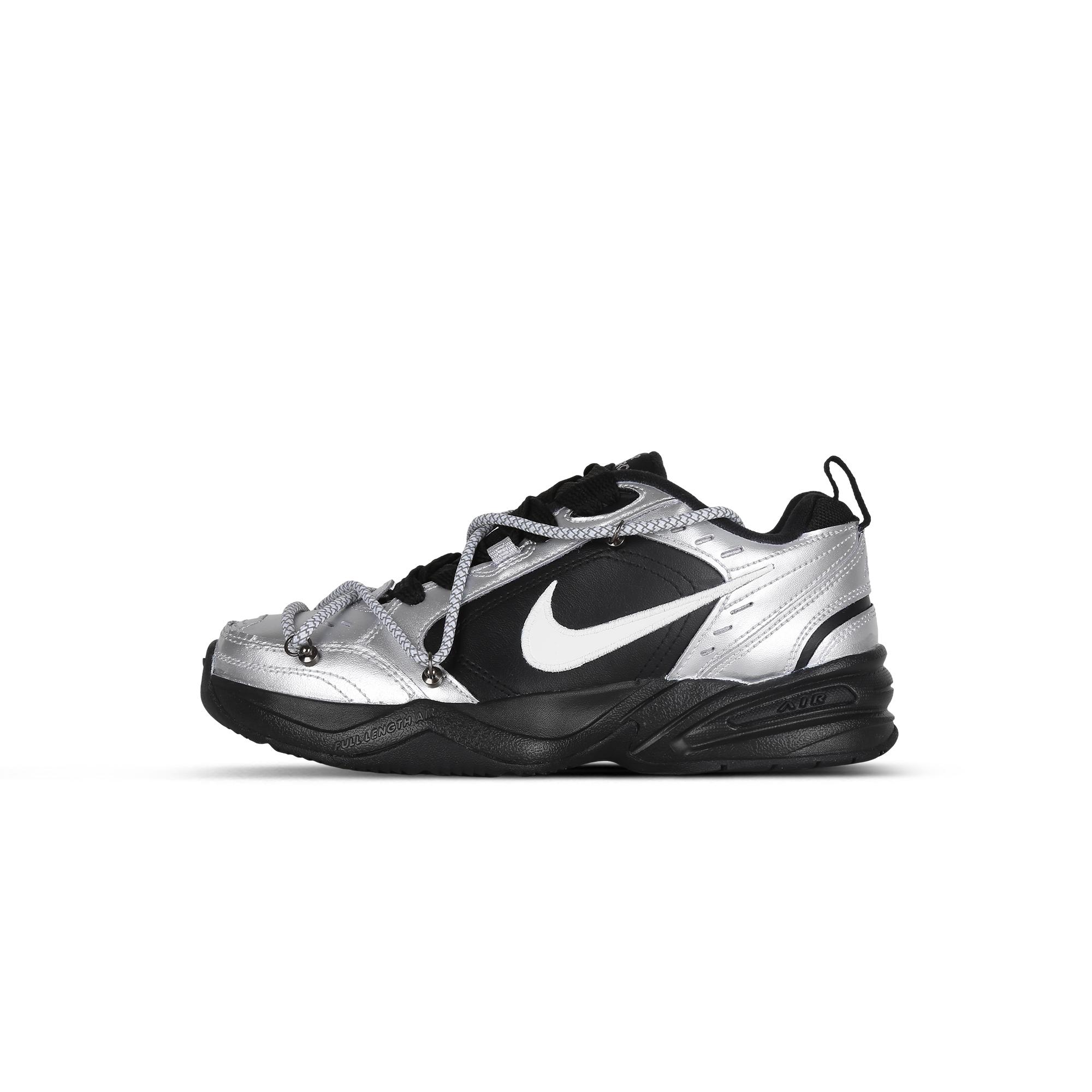 

Nike Air Monarch 4 Cyber Icing Sugar Cushioning Coverage Abrasion Resistant Low top Chunky Sneakers Unisex Black Silver 415445-001(Team368-) 42